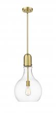  492-1S-SG-G582-12 - Amherst - 1 Light - 12 inch - Satin Gold - Stem hung - Mini Pendant