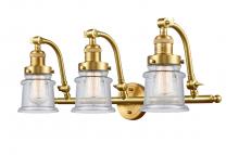  515-3W-SG-G184S - Canton - 3 Light - 28 inch - Satin Gold - Bath Vanity Light