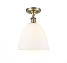  516-1C-AB-GBD-91 - Bristol - 1 Light - 9 inch - Antique Brass - Semi-Flush Mount