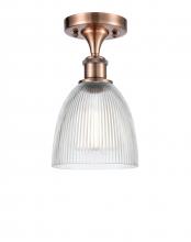  516-1C-AC-G382 - Castile - 1 Light - 6 inch - Antique Copper - Semi-Flush Mount