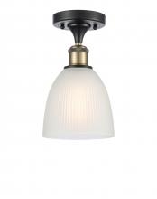  516-1C-BAB-G381 - Castile - 1 Light - 6 inch - Black Antique Brass - Semi-Flush Mount