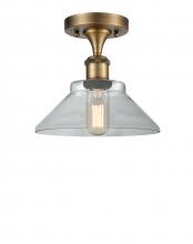  516-1C-BB-G132 - Orwell - 1 Light - 8 inch - Brushed Brass - Semi-Flush Mount