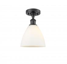  516-1C-BK-GBD-751 - Bristol - 1 Light - 8 inch - Matte Black - Semi-Flush Mount