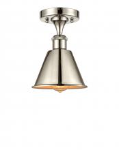  516-1C-PN-M8 - Smithfield - 1 Light - 7 inch - Polished Nickel - Semi-Flush Mount