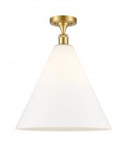  516-1C-SG-GBC-161 - Berkshire - 1 Light - 16 inch - Satin Gold - Semi-Flush Mount