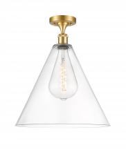  516-1C-SG-GBC-162 - Berkshire - 1 Light - 16 inch - Satin Gold - Semi-Flush Mount