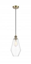  516-1P-AB-G652-7 - Cindyrella - 1 Light - 7 inch - Antique Brass - Cord hung - Mini Pendant