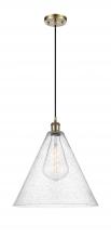  516-1P-AB-GBC-164 - Berkshire - 1 Light - 16 inch - Antique Brass - Cord hung - Pendant