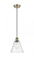  516-1P-AB-GBC-84 - Berkshire - 1 Light - 8 inch - Antique Brass - Cord hung - Mini Pendant