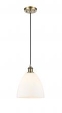  516-1P-AB-GBD-91 - Bristol - 1 Light - 9 inch - Antique Brass - Cord hung - Mini Pendant