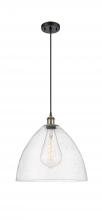  516-1P-BAB-GBD-164 - Bristol - 1 Light - 16 inch - Black Antique Brass - Cord hung - Pendant