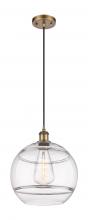  516-1P-BB-G556-12CL - Rochester - 1 Light - 12 inch - Brushed Brass - Cord hung - Mini Pendant