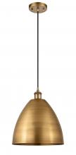  516-1P-BB-MBD-12-BB - Bristol - 1 Light - 12 inch - Brushed Brass - Cord hung - Mini Pendant