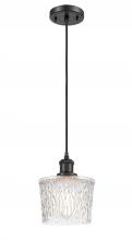  516-1P-BK-G402 - Niagara - 1 Light - 7 inch - Matte Black - Cord hung - Mini Pendant