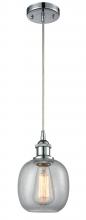  516-1P-PC-G104 - Belfast - 1 Light - 6 inch - Polished Chrome - Cord hung - Mini Pendant