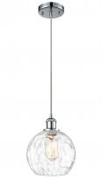  516-1P-PC-G1215-8 - Athens Water Glass - 1 Light - 8 inch - Polished Chrome - Cord hung - Mini Pendant