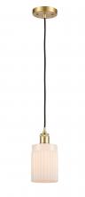  516-1P-SG-G341 - Hadley - 1 Light - 5 inch - Satin Gold - Cord hung - Mini Pendant