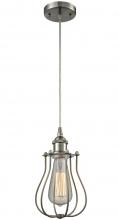  516-1P-SN-CE513 - Muselet - 1 Light - 6 inch - Brushed Satin Nickel - Cord hung - Mini Pendant