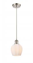  516-1P-SN-G461-6 - Norfolk - 1 Light - 6 inch - Brushed Satin Nickel - Cord hung - Mini Pendant