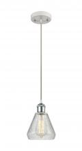  516-1P-WPC-G275 - Conesus - 1 Light - 6 inch - White Polished Chrome - Cord hung - Mini Pendant