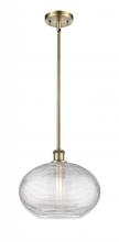  516-1S-AB-G555-12CL - Ithaca - 1 Light - 12 inch - Antique Brass - Mini Pendant