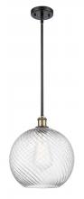  516-1S-BAB-G1214-12 - Athens Twisted Swirl - 1 Light - 12 inch - Black Antique Brass - Mini Pendant