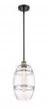  516-1S-BAB-G557-8CL - Vaz - 1 Light - 8 inch - Black Antique Brass - Mini Pendant