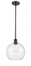  516-1S-BK-G124-10 - Athens - 1 Light - 10 inch - Matte Black - Mini Pendant