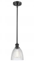  516-1S-BK-G382 - Castile - 1 Light - 6 inch - Matte Black - Mini Pendant