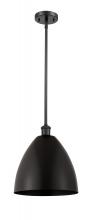  516-1S-BK-MBD-12-BK - Bristol - 1 Light - 12 inch - Matte Black - Pendant