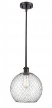  516-1S-OB-G122-10CSN - Farmhouse Chicken Wire - 1 Light - 10 inch - Oil Rubbed Bronze - Mini Pendant