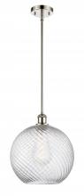  516-1S-PN-G1214-12 - Athens Twisted Swirl - 1 Light - 12 inch - Polished Nickel - Mini Pendant