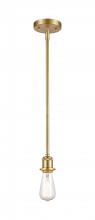  516-1S-SG - Bare Bulb - 1 Light - 5 inch - Satin Gold - Mini Pendant