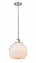  516-1S-SN-G121-10CSN - Farmhouse Chicken Wire - 1 Light - 10 inch - Brushed Satin Nickel - Mini Pendant