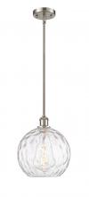  516-1S-SN-G1215-10 - Athens Water Glass - 1 Light - 10 inch - Brushed Satin Nickel - Mini Pendant