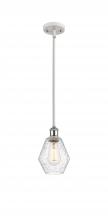  516-1S-WPC-G654-6 - Cindyrella - 1 Light - 6 inch - White Polished Chrome - Mini Pendant