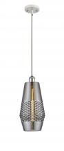  516-1S-WPC-G683-7 - Windham - 1 Light - 7 inch - White Polished Chrome - Mini Pendant