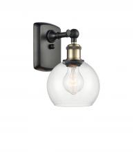  516-1W-BAB-G122-6 - Athens - 1 Light - 6 inch - Black Antique Brass - Sconce