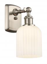  516-1W-SN-G559-5GWH - Bridal Veil - 1 Light - 5 inch - Brushed Satin Nickel - Sconce