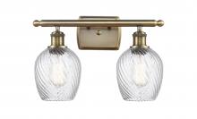  516-2W-AB-G292 - Salina - 2 Light - 16 inch - Antique Brass - Bath Vanity Light