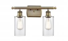  516-2W-AB-G802 - Clymer - 2 Light - 14 inch - Antique Brass - Bath Vanity Light