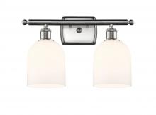  516-2W-SN-G558-6GWH - Bella - 2 Light - 16 inch - Brushed Satin Nickel - Bath Vanity Light