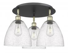  516-3C-BAB-GBD-94 - Bristol - 3 Light - 21 inch - Black Antique Brass - Flush Mount