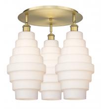  516-3C-BB-G671-8 - Cascade - 3 Light - 20 inch - Brushed Brass - Flush Mount