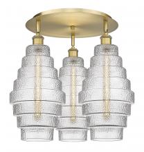  516-3C-BB-G672-8 - Cascade - 3 Light - 20 inch - Brushed Brass - Flush Mount