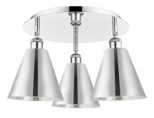  516-3C-PC-MBC-8-PC - Berkshire - 3 Light - 20 inch - Polished Chrome - Flush Mount