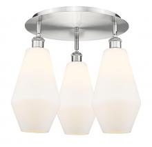  516-3C-SN-G651-7 - Cindyrella - 3 Light - 19 inch - Satin Nickel - Flush Mount