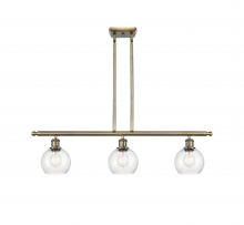  516-3I-AB-G124-6 - Athens - 3 Light - 36 inch - Antique Brass - Cord hung - Island Light