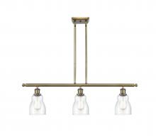  516-3I-AB-G394 - Ellery - 3 Light - 36 inch - Antique Brass - Cord hung - Island Light