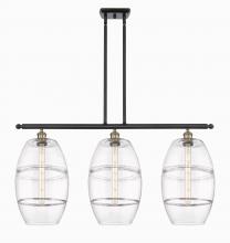  516-3I-BAB-G557-10CL - Vaz - 3 Light - 37 inch - Black Antique Brass - Cord hung - Island Light